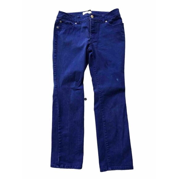 Chico's So Slimming Womens Jeans size 0.5 Short Size 6 US ‎ Stretch Blue Purple - Picture 1 of 8